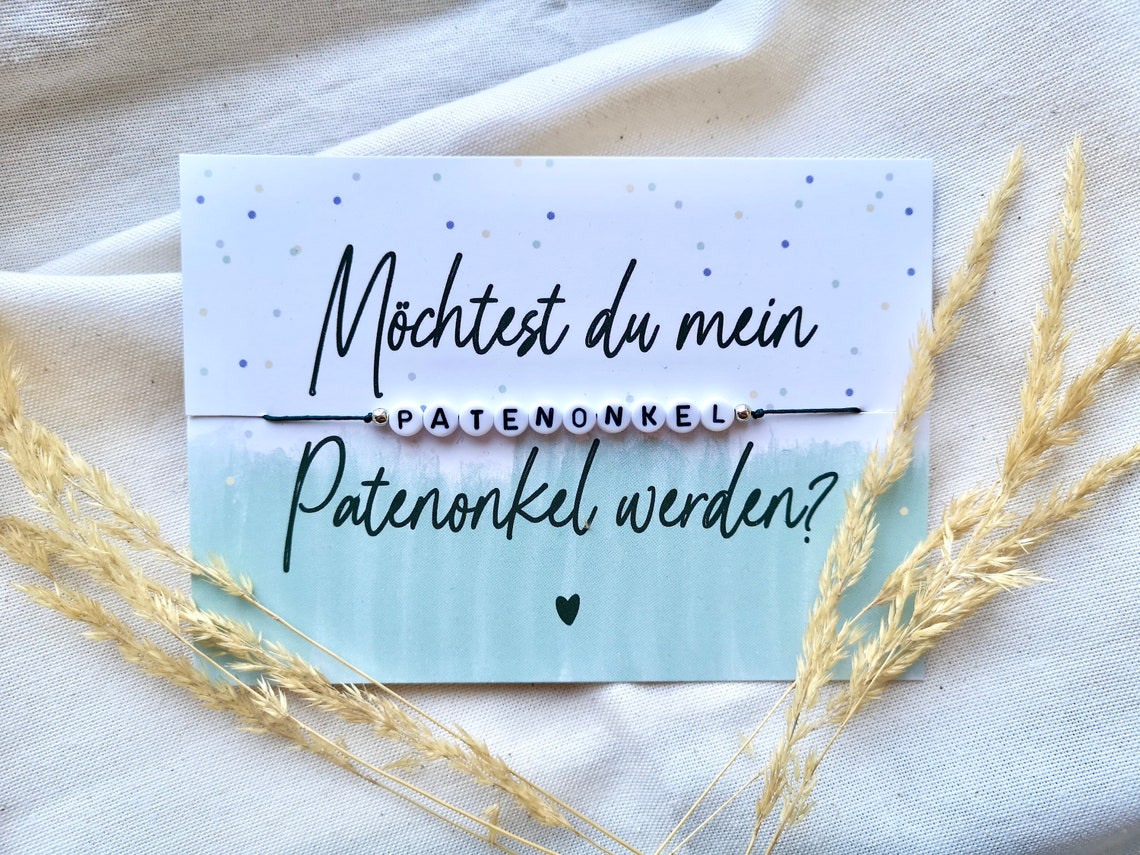 WB Wohn Trends Puzzle-Botschaft Herz – „Möchtest Du Mein Patenonkel Werden?“ Mit Babyfüßen