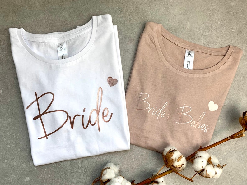 Braut T-Shirt Hochzeit I JGA T-Shirt I Team Braut I Junggesellinnenabschied I Trauzeugin Brautjungfer Bild 5