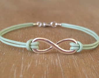 Damen Lederarmband Unendlichkeit Liebe Herz Perle Freundschaft Charme Hellblau Damen Lederarmband Unendlichkeit Liebe Herz Perle Freundschaft Charme Hellblau
