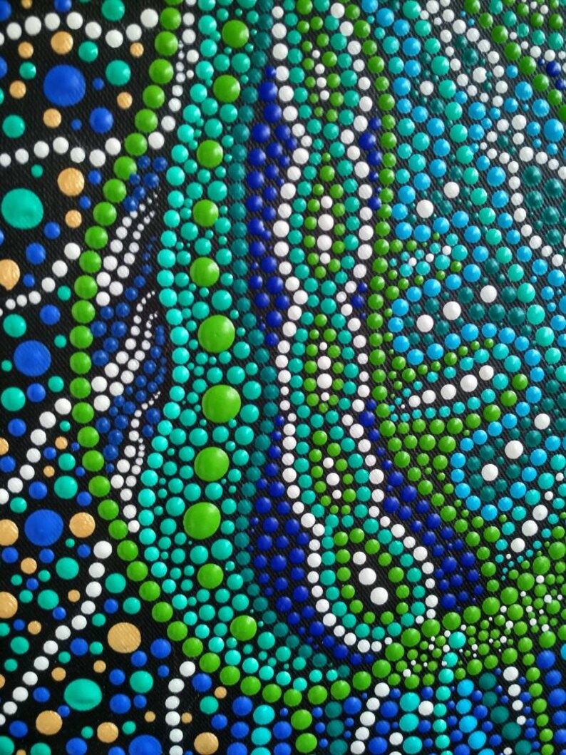 Acrylic painting on canvas. Dot painting. 4060cm . Modern Etsy