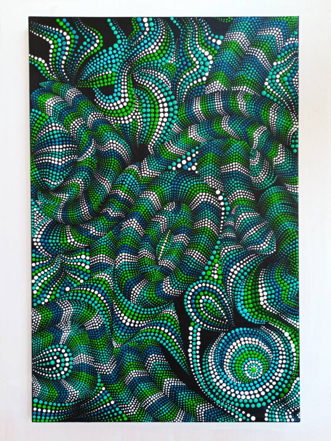 Acrylic Painting. 4060 Cm. Dot Painting. Abstract Painting. Etsy