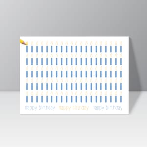 Postcard &quot;Happy Birthday&quot; with birthday candles