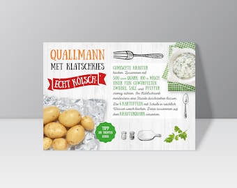 Kölsche Rezept Postkarte "Quallmann"