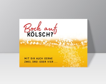 Postkarte "Bock auf Kölsch"