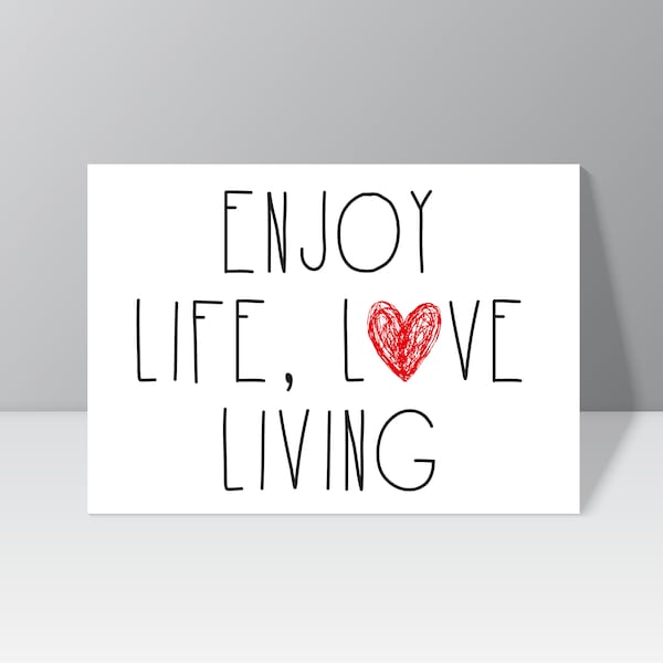 Postkarte "enjoy Life, Love Living"