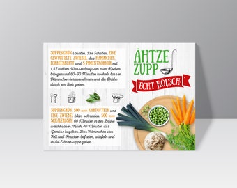 Kölsche Rezept Postkarte "Ähtzezupp"