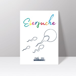 Postkarte "Eiersuche – 100% Erfolg" zur Schwangerschaft