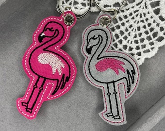 Schlüsselanhänger / Taschenbaumler Flamingo