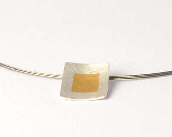 Pendant square bicolor, from