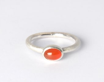 Karneol-Ring oval ab