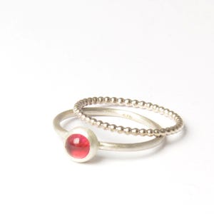 Ringset mit pinkem Turmalin individualisierbar, auch einzeln erhältlich