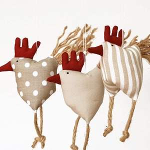 Decoration 3 excited chicken chicken taupe chicken chickens image 1