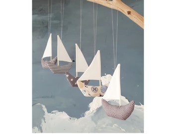 Maritime decoration, summer decoration, bathroom decoration, sailboat, boat, ship