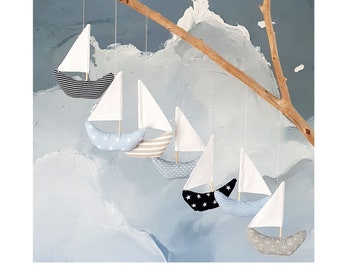 Maritime decoration, summer decoration, bathroom decoration, sailboat, boat, ship