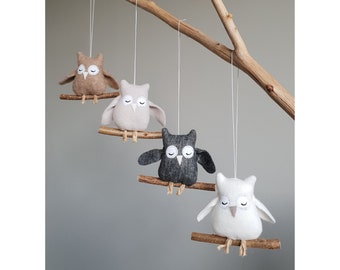 Meine kleine uggla! Knufflige Eule Stoffanhänger Mobile Kinderzimmerdeko owl