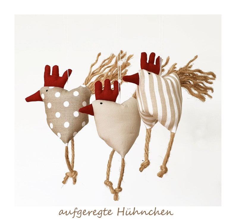 Decoration 3 excited chicken chicken taupe chicken chickens image 1