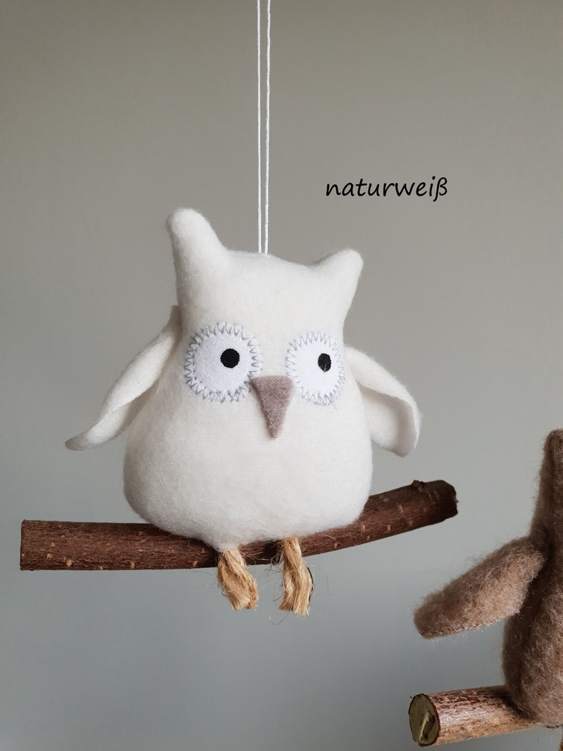 Meine kleine uggla Knufflige Eule Stoffanhänger Mobile Kinderzimmerdeko owl Bild 6