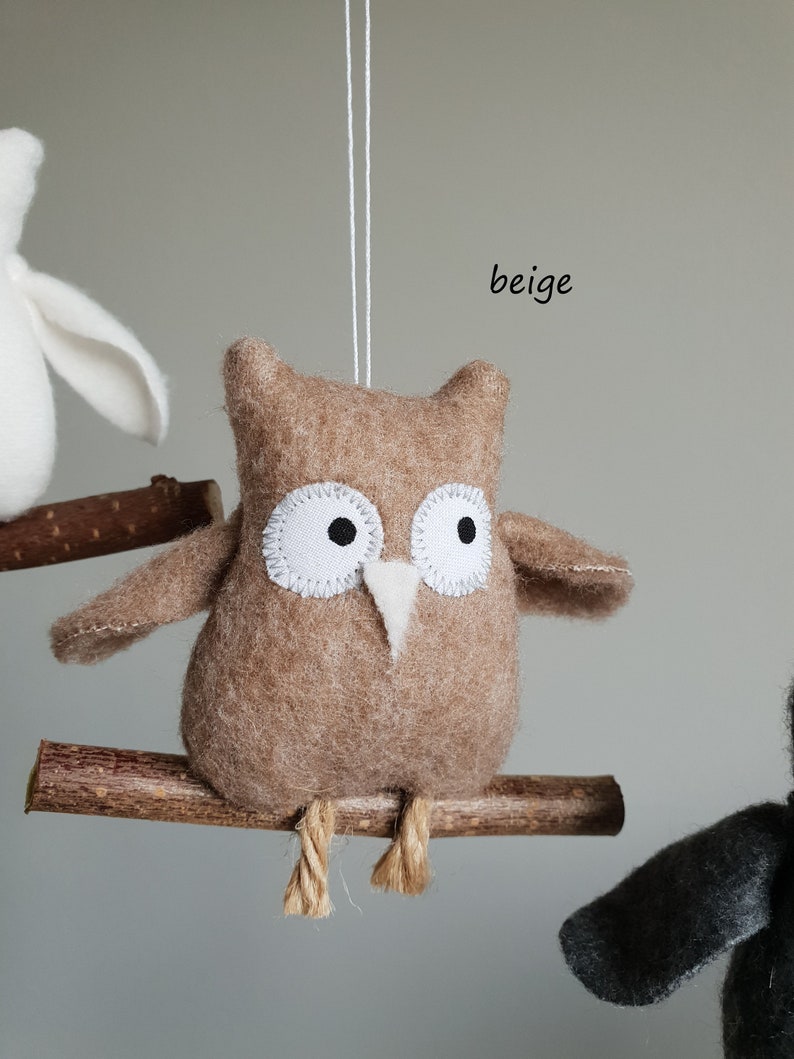 Meine kleine uggla Knufflige Eule Stoffanhänger Mobile Kinderzimmerdeko owl Bild 5
