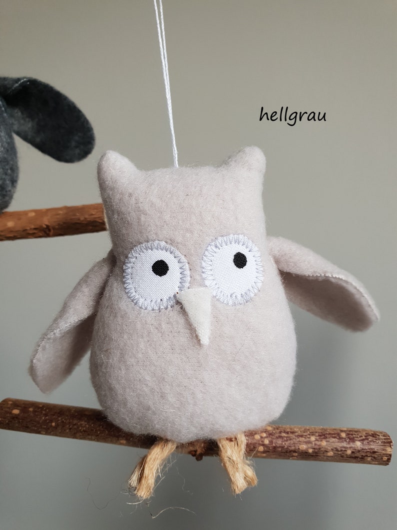 Meine kleine uggla Knufflige Eule Stoffanhänger Mobile Kinderzimmerdeko owl Bild 3