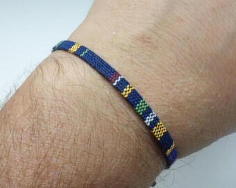 Braided Cotton Friendship Bracelet: Boho Ethnic Surfer Style