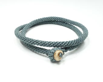 Handmade Kumihimo Braided Wrap Bracelet: Unisex Friendship Jewelry