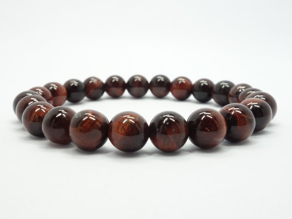 Mens red tiger eye bracelet sale