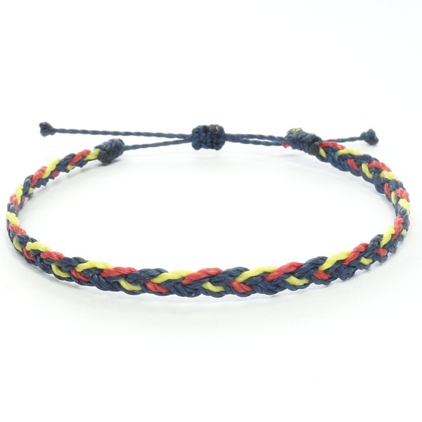 Bracelet en macramé Max Verstappen Formule 1 Red Bull Racing. Bracelet tissé pour homme. Bracelet de l'équipe championne de F1. Cadeau de meilleurs amis pour lui, papa.