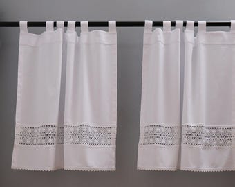 Firany w stylu SKANDYNAWSKIM | styl nowoczesny rustykalny | zazdrostka zasłona Shabby Chic | zasłony szyte na wymiar | koronkowa zasłona