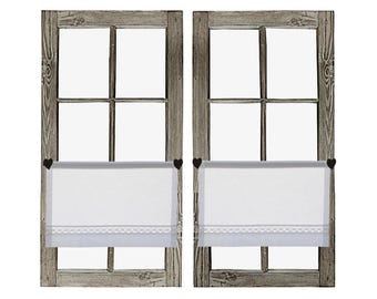 Scheibengardine SPITZE | Nordische Gardine | Landhaus Küchengardine nach Maß | Bistrogardine Landhausgardine Kurzgardine | Scheibengardinen