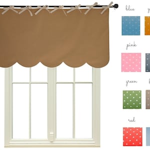 pelmet BOWS bows, to choose from height and width and different colors, country style curtains, curtains, kitchen curtain