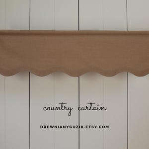 COUNTRY lambrequin | modern rustic style curtains | Scandinavian country style curtains | RETRO cotton curtains made to measure