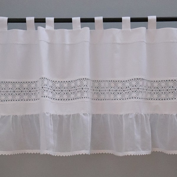 KRAJKA kitchen curtains suspenders white curtains jealous pelmet tailor-made curtain in the Shabby Chic Country style do NOT shrink after washing