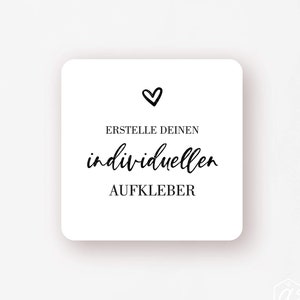 MATT 60x60mm individuelle Aufkleber