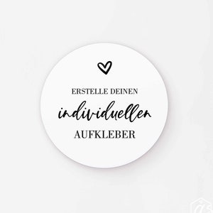 GLÄNZEND 60mm individuelle Aufkleber