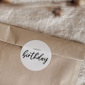 Happy Birthday Aufkleber im Set | Runde Etiketten 3cm 4cm | Alles Gute zum Geburtstag | ideal für Geschenkverpackung zum Geburtstag