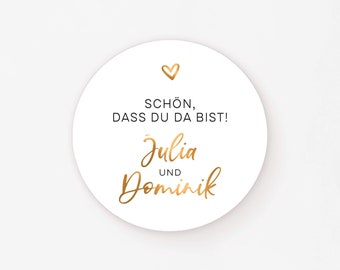 MATT Schön dass du da bist Aufkleberset zur Hochzeit