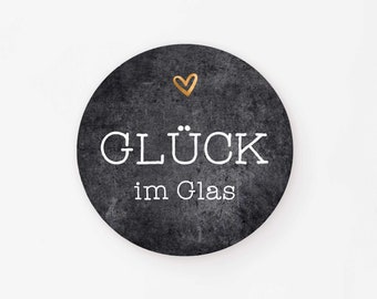 MATT Glück im Glas Aufkleberset