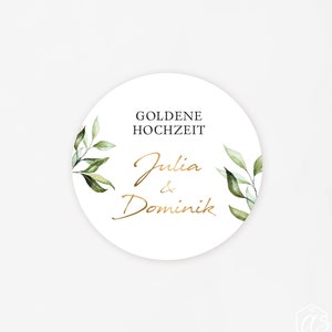 MAT gouden bruiloft stickerset goud