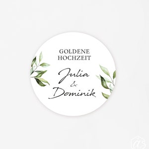 NATUUR gouden bruiloft sticker set