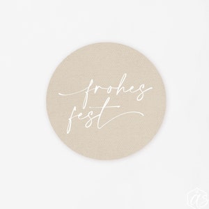 Frohes Fest Aufkleberset Maja Beige