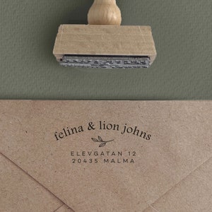 Personalisierter Stempel Felina zur Hochzeit 7x3cm