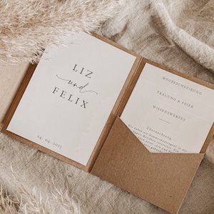 Pocketfolder Einladung Elin zur Hochzeit
