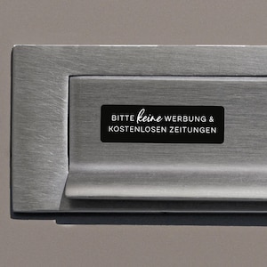 Keine Werbung & keine kostenlosen Zeitungen Aufkleber im 4er Set | Wetterfest und UV-beständig | ideal für die schmale Briefkastenklappe