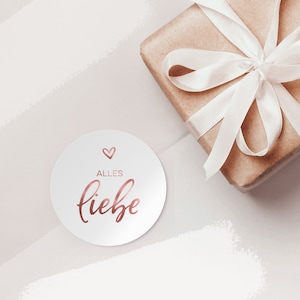 GLÄNZEND Alles Liebe Aufkleberset