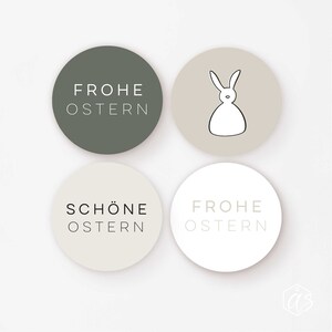 GLÄNZEND Frohe Ostern Mono Aufkleberset