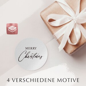 NATUR Frohe Weihnachten Aufkleber im 12er Set