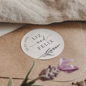 GLÄNZEND Zur Hochzeit Maja Aufkleberset Weiß