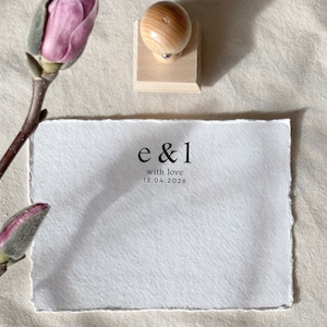 Personalisierter Stempel Felina zur Hochzeit 4x3cm