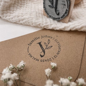 Personalisierter Stempel Felina zur Hochzeit 4x4cm