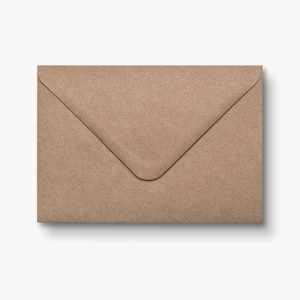 Envelop bruin | C6 B6 van kraftpapier | ideaal voor uitnodigingskaarten voor verjaardagen, doopfeesten en gelegenheden